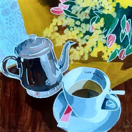 Peinture Richard aimait l'arrivée des tulipes par Auriol Philippe | Tableau Figuratif Acrylique, Plexiglas, Posca Natures mortes