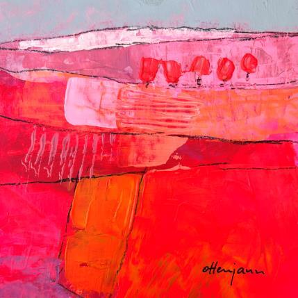 Peinture Terre de feu 2 par Ottenjann Andrea | Tableau Abstrait Acrylique Paysages