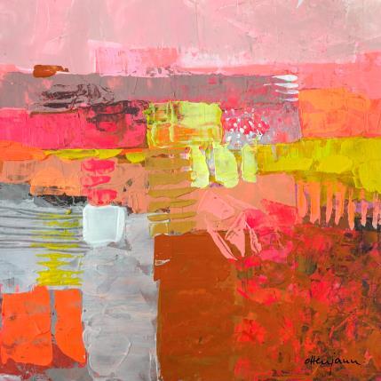 Pintura Rythme de la nature 3 por Ottenjann Andrea | Pintura Abstract Acrylic Landscapes