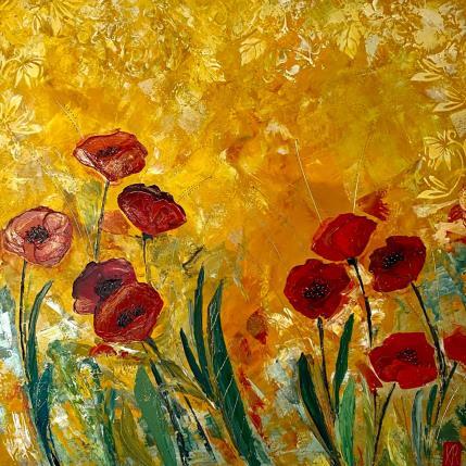 Peinture Éclosion  par Romanelli Karine | Tableau Figuratif Acrylique, Feuille d'or, Pastel, Posca Nature, Paysages