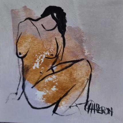 Painting Ambiance cuivrée  3 by Chaperon Martine | Painting Figurative Acrylic Nude