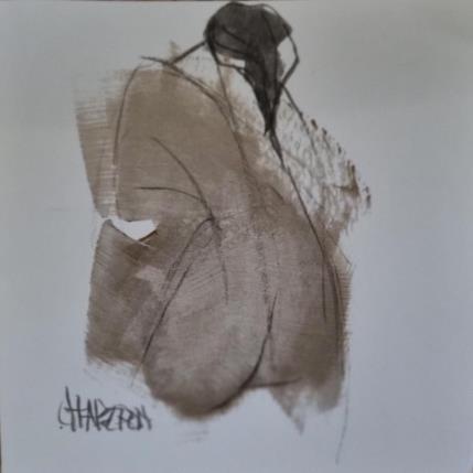 Painting Gris souris 2 by Chaperon Martine | Painting Figurative Acrylic Nude