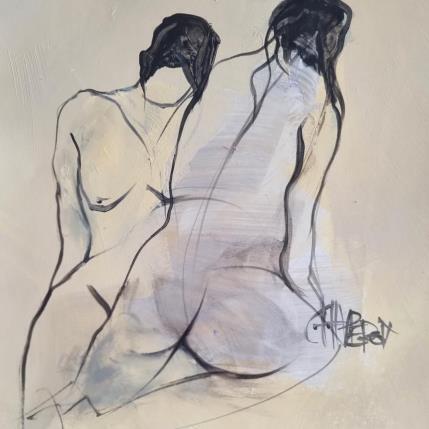 Painting Câlins 3 by Chaperon Martine | Painting Figurative Acrylic Nude, Pop icons