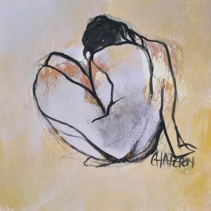 Painting Réflexion by Chaperon Martine | Painting Figurative Acrylic Nude, Pop icons