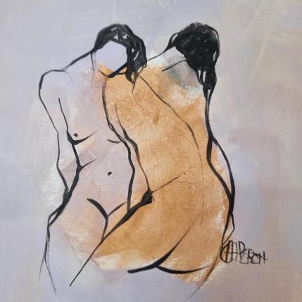 Painting Amour toujours by Chaperon Martine | Painting Figurative Acrylic Nude