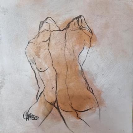 Peinture Confidence par Chaperon Martine | Tableau Figuratif Acrylique Nu