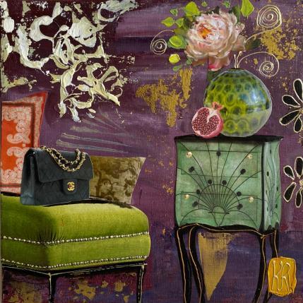 Peinture Chez Coco  par Romanelli Karine | Tableau Figuratif Acrylique, Collage, Papier, Pastel, Posca Mode, Scènes de vie