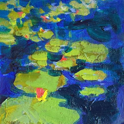 Painting Springtime Lily Pond by Carrillo Cindy  | Painting Figurative Oil Landscapes