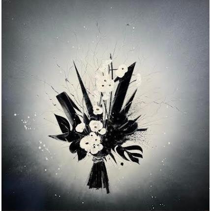 Painting Orchidées by Rey Julien | Painting Figurative Gold leaf