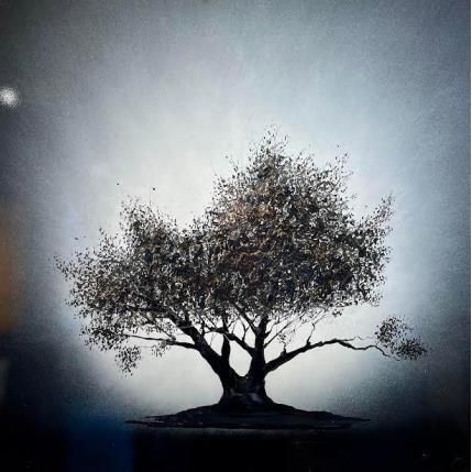 Peinture Garrigue par Rey Julien | Tableau Figuratif Feuille d'or