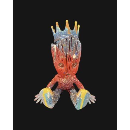 Sculpture Red Groot Jordan par Mikhel Julien | Sculpture Pop-art Graffiti, Résine