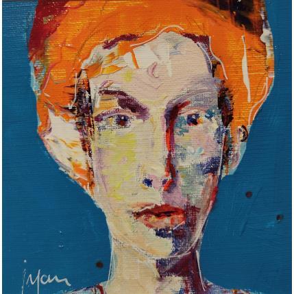 Peinture Le bleu du regard par Yavru Irfan | Tableau Figuratif Huile