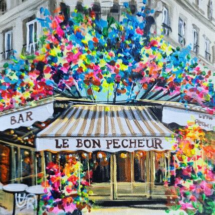 Peinture  Le bon Pecheur par Rasa | Tableau Figuratif Acrylique Urbain