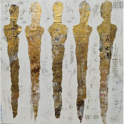 Peinture JArdin des fée par Rocco Sophie | Tableau Art Singulier Acrylique, Collage, Sable