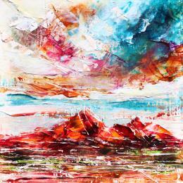 Painting Sedona Airport Mesa view 1 by Reymond Pierre | Painting Figurative Oil Landscapes, Nature, Pop icons