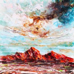 Peinture Sedona Airport Mesa view 1 par Reymond Pierre | Tableau Figuratif Huile Nature, Paysages