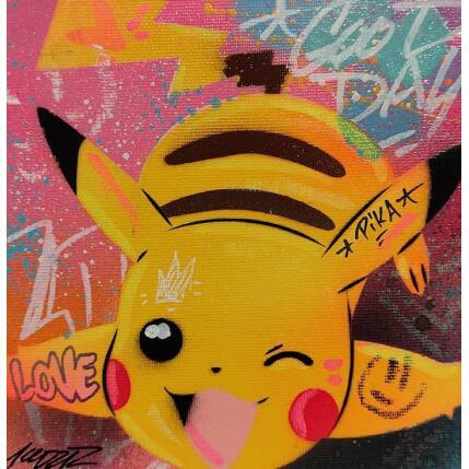 Painting Pika Happy by Kedarone | Painting Pop-art Acrylic, Graffiti Pop icons