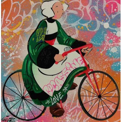 Painting Becassine Velo by Kedarone | Painting Pop-art Acrylic, Graffiti Pop icons