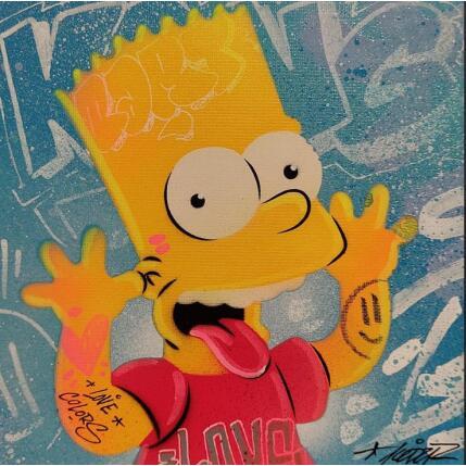 Painting Bart by Kedarone | Painting Pop-art Acrylic, Graffiti Pop icons