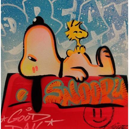 Painting Snoopy Sleep by Kedarone | Painting Pop-art Acrylic, Graffiti Pop icons