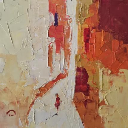 Peinture Carrer carabassa par Tomàs | Tableau Abstrait Huile Société, Urbain