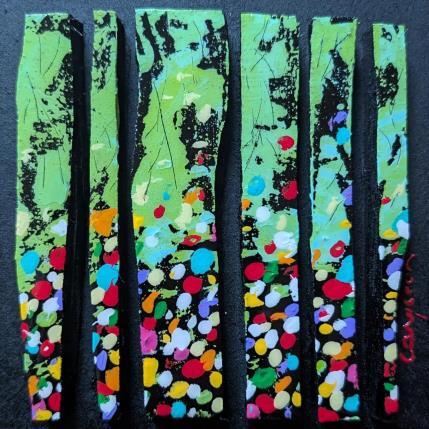 Peinture Bc16 touche multi vert par Langeron Luc | Tableau Matiérisme Acrylique, Bois, Résine