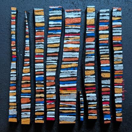 Peinture Bc9 fine or cuivre argent par Langeron Luc | Tableau Matiérisme Acrylique, Bois, Résine