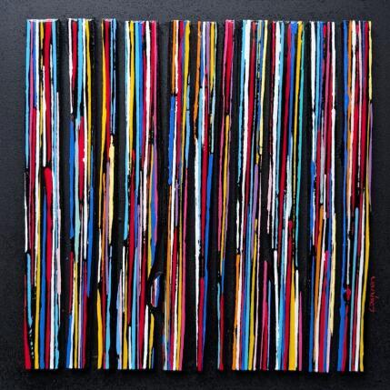 Peinture Bc13 ligne street multi par Langeron Luc | Tableau Matiérisme Acrylique, Bois, Résine