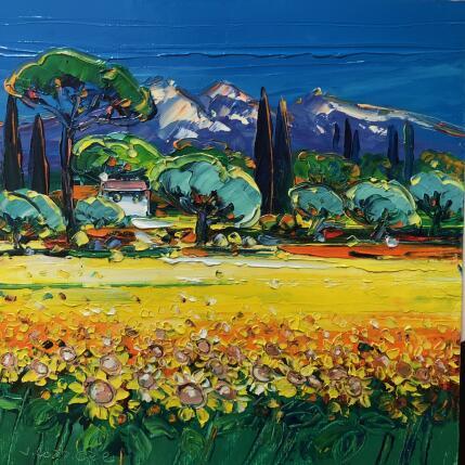 Peinture Paysage d'Arles par Corbière Liisa | Tableau Figuratif Huile Paysages