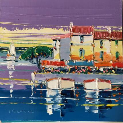 Peinture A l'heure de l'apèro par Corbière Liisa | Tableau Figuratif Huile Paysages