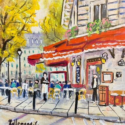 Peinture Brasserie de l Isle Saint-Louis par Lallemand Yves | Tableau Figuratif Acrylique Urbain