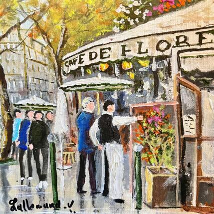 Gemälde Café de Flore von Lallemand Yves | Gemälde Figurativ Acryl Urban