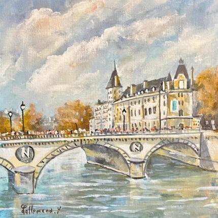 Peinture Pont NapoleonIII par Lallemand Yves | Tableau Figuratif Acrylique Urbain