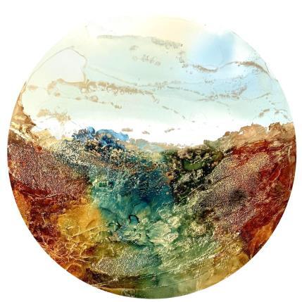 Painting Bronze age 2367 by Depaire Silvia | Painting Abstract Acrylic Landscapes, Minimalist