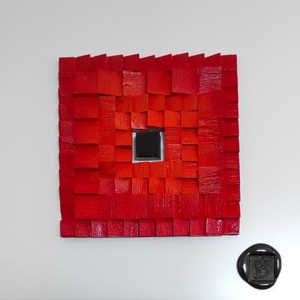 Gemälde Parrot von Bauquel Véronique | Gemälde Abstrakt Acryl, Collage, Holz Minimalistisch, Pop-Ikonen