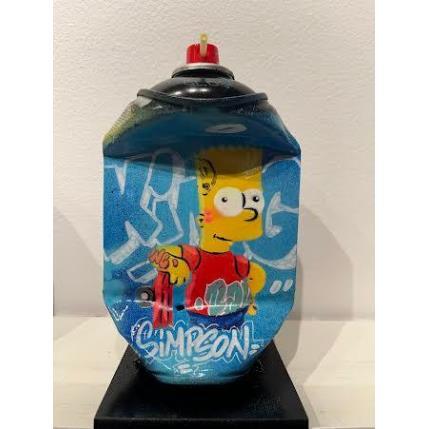 Sculpture Skate Bart  par Kedarone | Sculpture Pop-art Acrylique, Graffiti Icones Pop