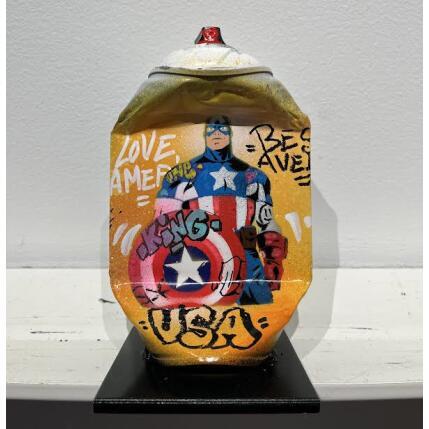 Sculpture Love USA par Kedarone | Sculpture Pop-art Acrylique, Graffiti Icones Pop