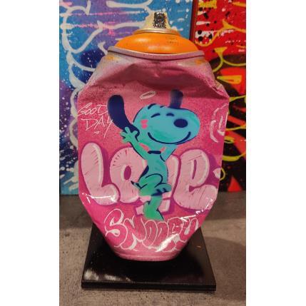 Sculpture Snoopy Love par Kedarone | Sculpture Pop-art Acrylique, Graffiti Icones Pop