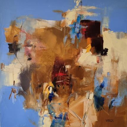 Painting Seaside spring by Virgis | Painting Abstract Oil Minimalist