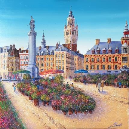 Peinture Lille Fleurit par Dessapt Alan | Tableau Figuratif Acrylique, Huile Urbain