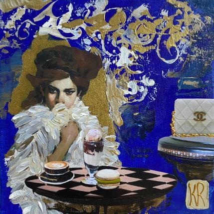 Peinture La gourmandise par Romanelli Karine | Tableau Figuratif Acrylique, Collage, Pastel, Posca Portraits, Scènes de vie