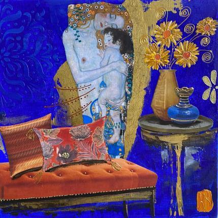 Peinture Mon fils  par Romanelli Karine | Tableau Figuratif Acrylique, Collage, Papier, Pastel, Posca Scènes de vie