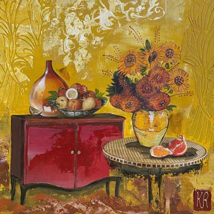 Peinture Chez Vincent  par Romanelli Karine | Tableau Figuratif Acrylique, Collage Natures mortes