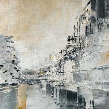 Painting Canal Saint-Martin by Levesque Emmanuelle | Painting  Oil