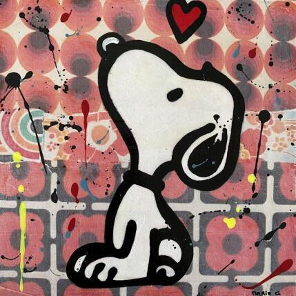 Peinture LOVE par Marie G.  | Tableau Pop-art Acrylique, Bois, Collage Icones Pop