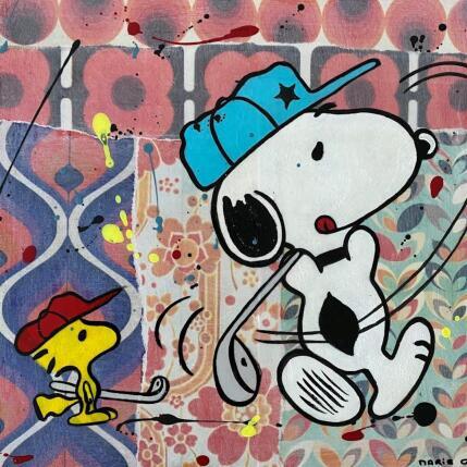 Peinture Golfer ensemble par Marie G.  | Tableau Pop-art Acrylique, Bois, Collage Icones Pop