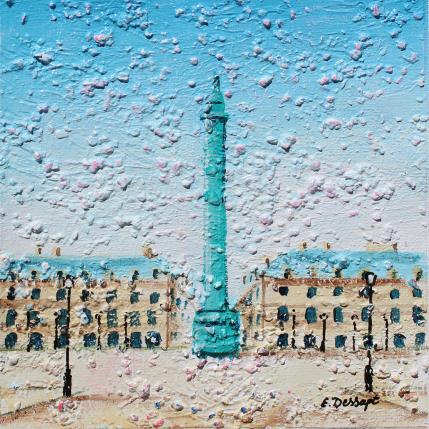 Peinture Place Vendome par Dessapt Elika | Tableau Impressionnisme Acrylique, Sable