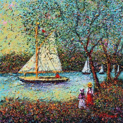 Peinture Un monde de couleurs par Dessapt Elika | Tableau Impressionnisme Acrylique, Sable