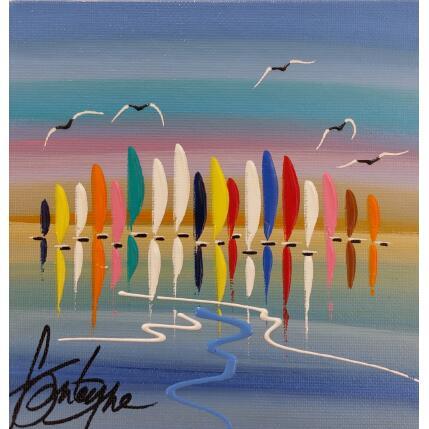 Painting face au calme by Fonteyne David | Painting Figurative Acrylic