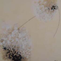 Peinture abstract beige F 16 par Wilms Hilde | Tableau Abstrait Acrylique, Encre, Sable